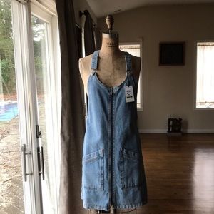 NEW TOPSHOP Denim Zipper Dress